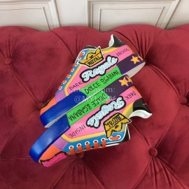 Dolce Gabbana New Color Printing Silk Leather Casual Shoes For Men And Women