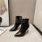 Dolce Gabbana Winter Cowhide High Heel Pointed Boots For Women Black