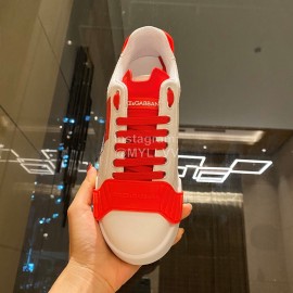 Dolce Gabbana Fashion Silk Leather Casual Shoes For Men And Women Orange