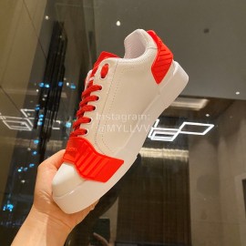 Dolce Gabbana Fashion Silk Leather Casual Shoes For Men And Women Orange