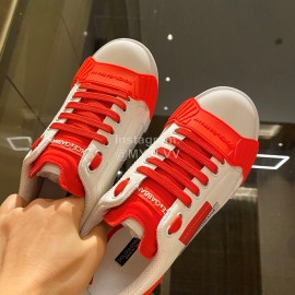 Dolce Gabbana Fashion Silk Leather Casual Shoes For Men And Women Orange