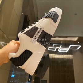 Dolce Gabbana Fashion Silk Leather Casual Shoes For Men And Women Black