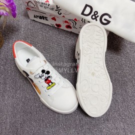 Dolce Gabbana Fashion Silk Leather Casual Shoes Orange For Men And Women