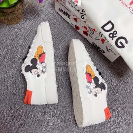 Dolce Gabbana Fashion Silk Leather Casual Shoes Orange For Men And Women