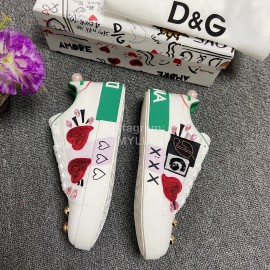 Dolce Gabbana Green Fashion Silk Leather Casual Shoes For Men And Women