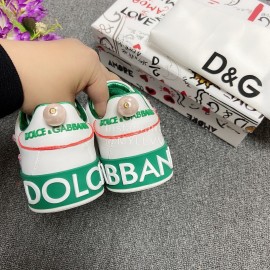 Dolce Gabbana Green Fashion Silk Leather Casual Shoes For Men And Women