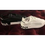 Dolce Gabbana Fashion Black Silk Leather Casual Shoes For Men And Women