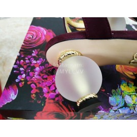 Dolce Gabbana Soft Sheepskin High Heel Sandals For Women Gold