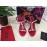 Dolce Gabbana Fashion Pearl Sheepskin High Heels Sandals For Women Red