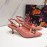 Dolce Gabbana Soft Sheepskin High Heels Sandals For Women Pink