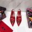 Dolce Gabbana Soft Sheepskin High Heels Sandals For Women Red