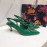 Dolce Gabbana Soft Sheepskin High Heels Sandals For Women Green