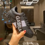 Dolce Gabbana Fashion Silk Leather Casual Shoes For Men And Women Black