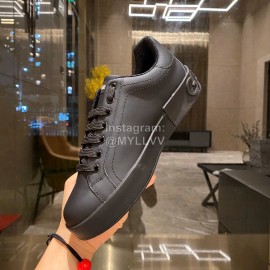 Dolce Gabbana Fashion Silk Leather Casual Shoes For Men And Women Black