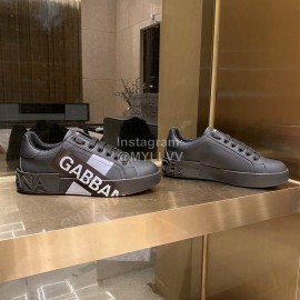 Dolce Gabbana Fashion Silk Leather Casual Shoes For Men And Women Black