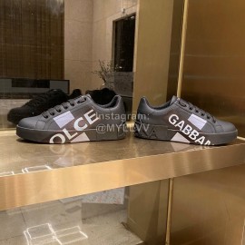 Dolce Gabbana Fashion Silk Leather Casual Shoes For Men And Women Black