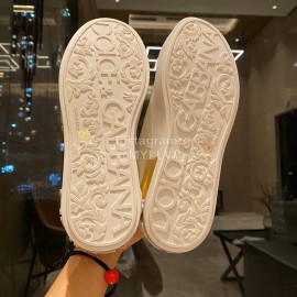 Dolce Gabbana Fashion Silk Leather Casual Shoes For Men And Women Gold