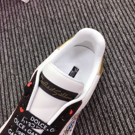 Dolce Gabbana Fashion Silk Leather Crown Casual Shoes For Men And Women