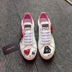 Dolce Gabbana Fashion Love Silk Leather Casual Shoes For Men And Women