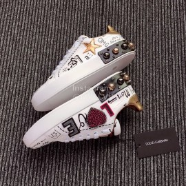 Dolce Gabbana Fashion Silk Leather Love Casual Shoes For Men And Women