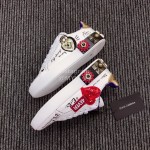 Dolce Gabbana Fashion Love Sequin Silk Leather Casual Shoes For Men And Women