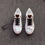 Dolce Gabbana Fashion Note Silk Leather Casual Shoes For Men And Women