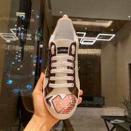 Dolce Gabbana New Sequin Silk Leather Casual Shoes For Men And Women