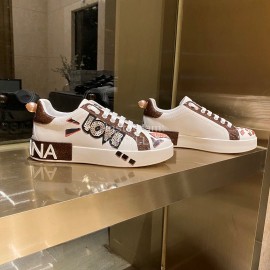 Dolce Gabbana New Sequin Silk Leather Casual Shoes For Men And Women