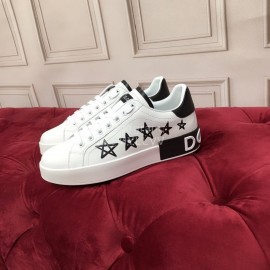 Dolce Gabbana New Five-Pointed Star Silk Leather Casual Shoes For Men And Women