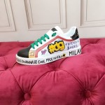 Dolce Gabbana New Silk Leather Casual Shoes For Men And Women Green