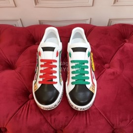 Dolce Gabbana New Silk Leather Casual Shoes For Men And Women Green