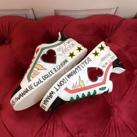 Dolce Gabbana New Silk Leather Casual Shoes For Men And Women Green