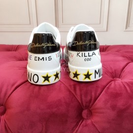 Dolce Gabbana New Silk Leather Casual Shoes For Men And Women Green