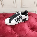 Dolce Gabbana New Black Silk Leather Casual Shoes For Men And Women
