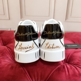 Dolce Gabbana New Love Sequin Silk Leather Casual Shoes For Men And Women