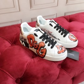 Dolce Gabbana New Silk Leather Casual Shoes For Men And Women