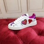 Dolce Gabbana New Silk Leather Casual Shoes For Men And Women Purple