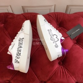 Dolce Gabbana New Silk Leather Casual Shoes For Men And Women Purple