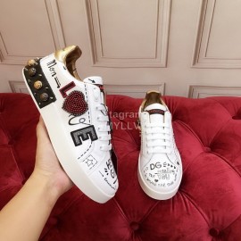 Dolce Gabbana New Silk Leather Five-Pointed Star Casual Shoes For Men And Women