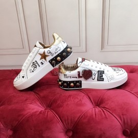 Dolce Gabbana New Silk Leather Five-Pointed Star Casual Shoes For Men And Women