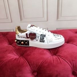Dolce Gabbana New Silk Leather Five-Pointed Star Casual Shoes For Men And Women
