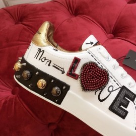 Dolce Gabbana New Silk Leather Five-Pointed Star Casual Shoes For Men And Women