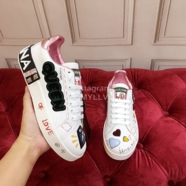 Dolce Gabbana New Silk Leather Sequin Casual Shoes For Men And Women