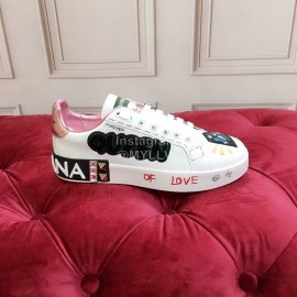 Dolce Gabbana New Silk Leather Sequin Casual Shoes For Men And Women