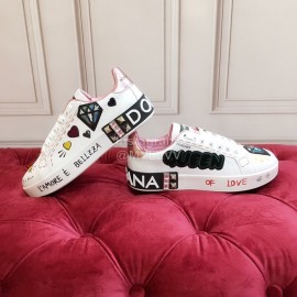 Dolce Gabbana New Silk Leather Sequin Casual Shoes For Men And Women