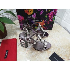 Dolce Gabbana New Diamond Sheepskin High Heel Sandals For Women 