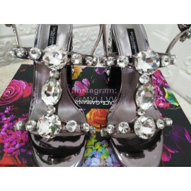 Dolce Gabbana New Diamond Sheepskin High Heel Sandals For Women 