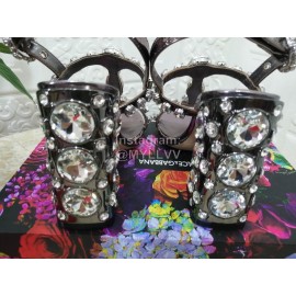 Dolce Gabbana New Diamond Sheepskin High Heel Sandals For Women 