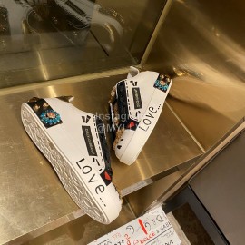 Dolce Gabbana New Silk Leather Casual Shoes For Women