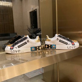 Dolce Gabbana New Silk Leather Casual Shoes For Women